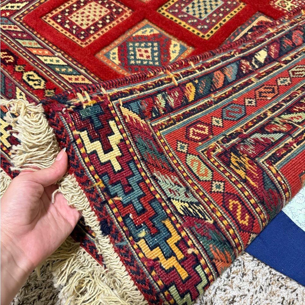 Colorful Geometric Persian Patterned Rug - Picture 4 of 4